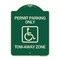 Signmission Accessible Permit Parking Tow-Away Zone W/ Heavy-Gauge Aluminum Sign, 24" x 18", G-1824-24354 A-DES-G-1824-24354 - alternate 1